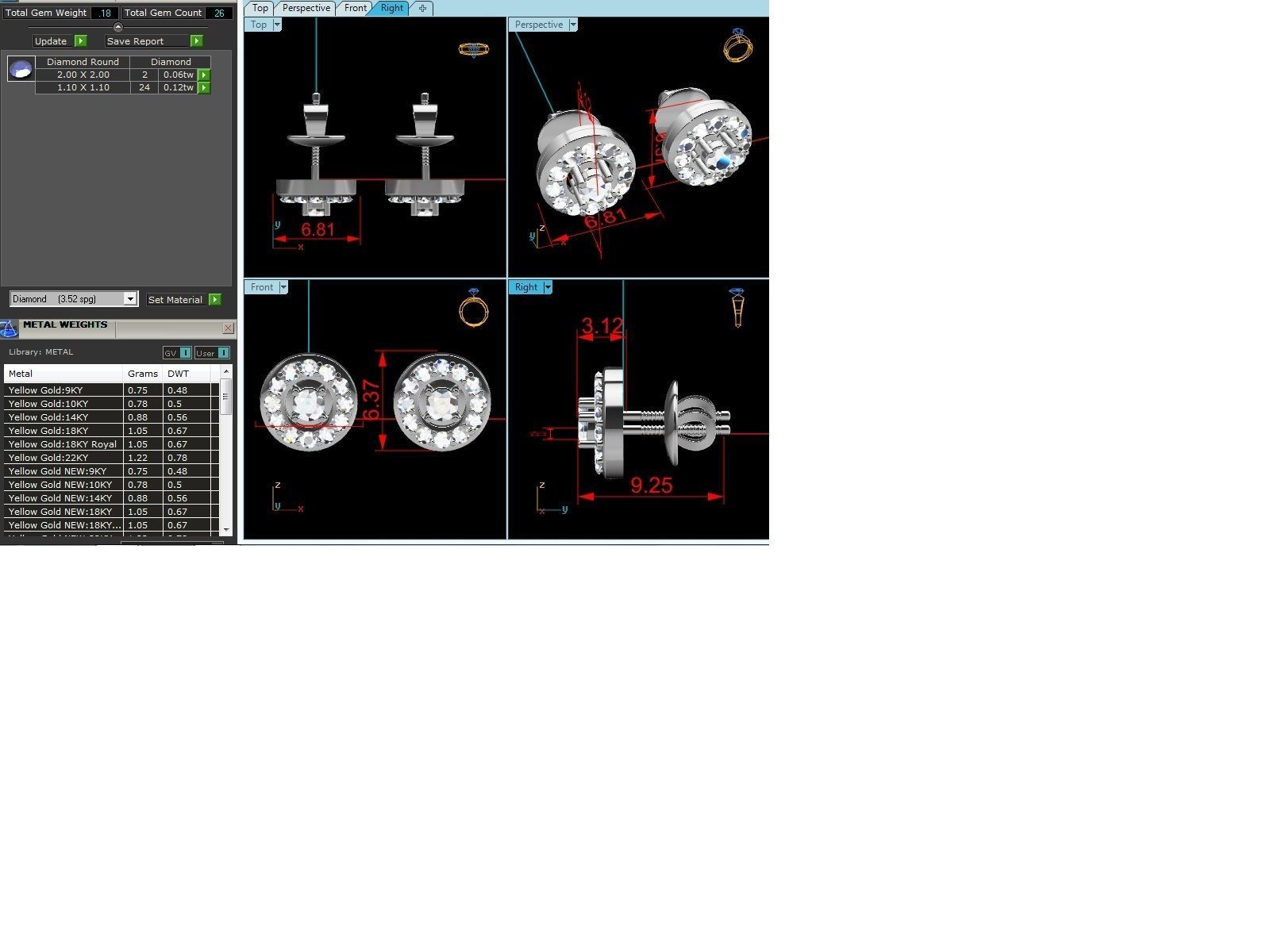 Women earrings 3D print model_1