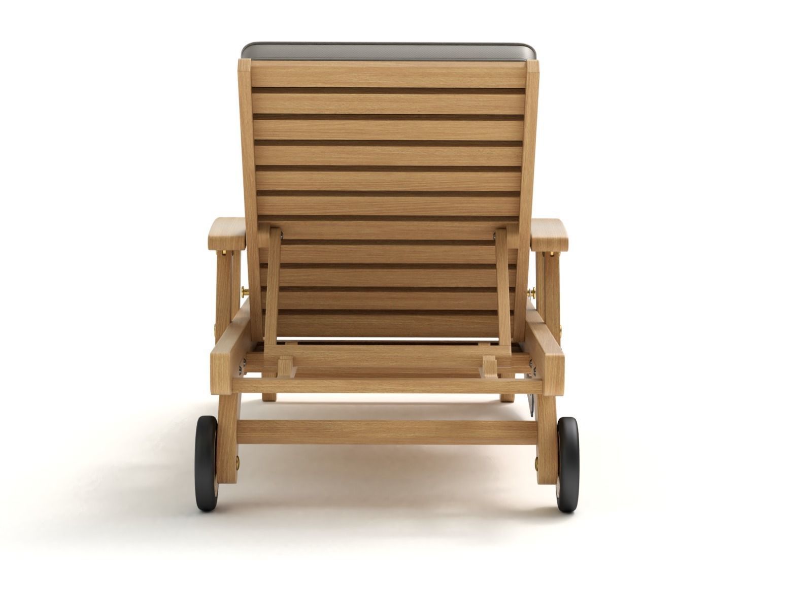 Wooden Sun Lounger 3D model_11