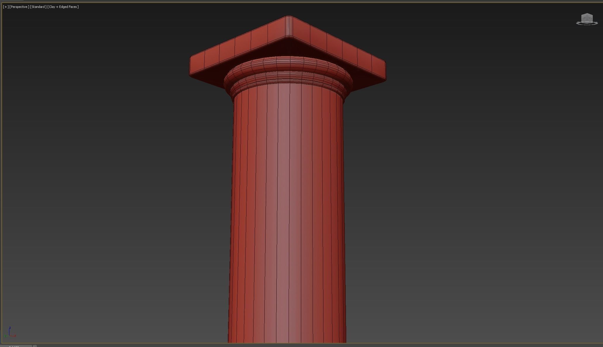 Column stone Low-poly 3D model_6