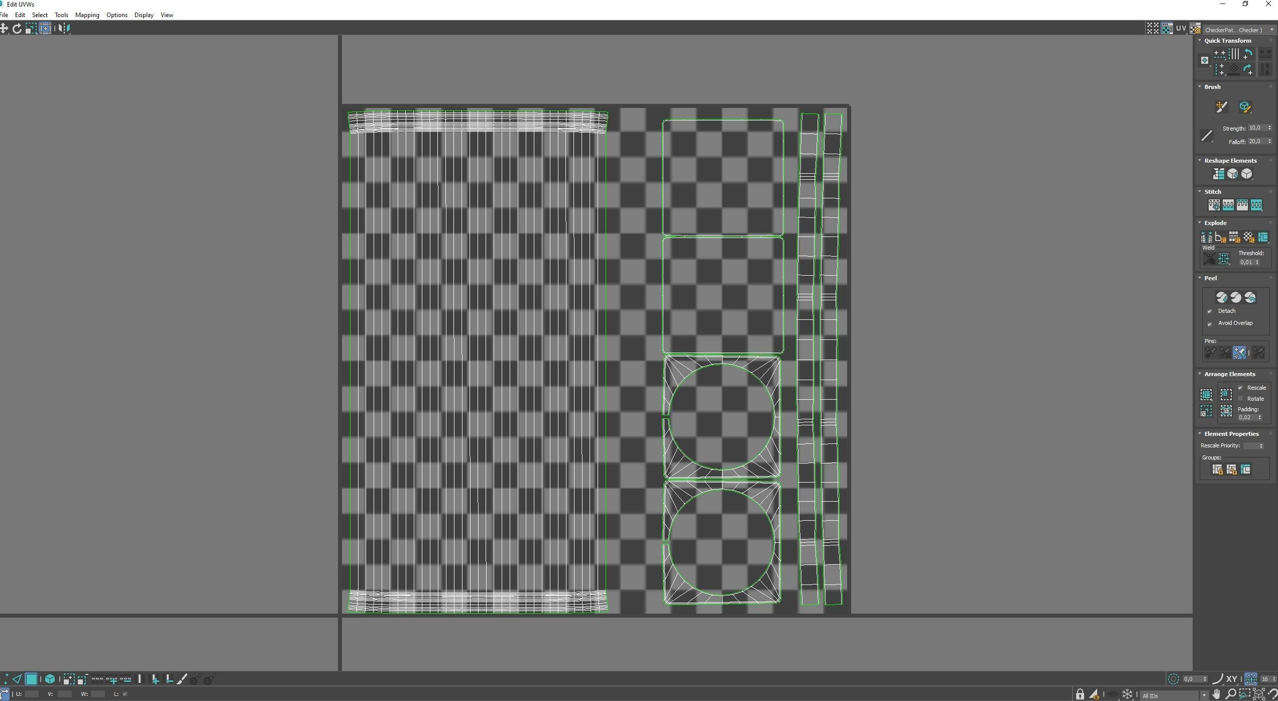 Column stone Low-poly 3D model_10