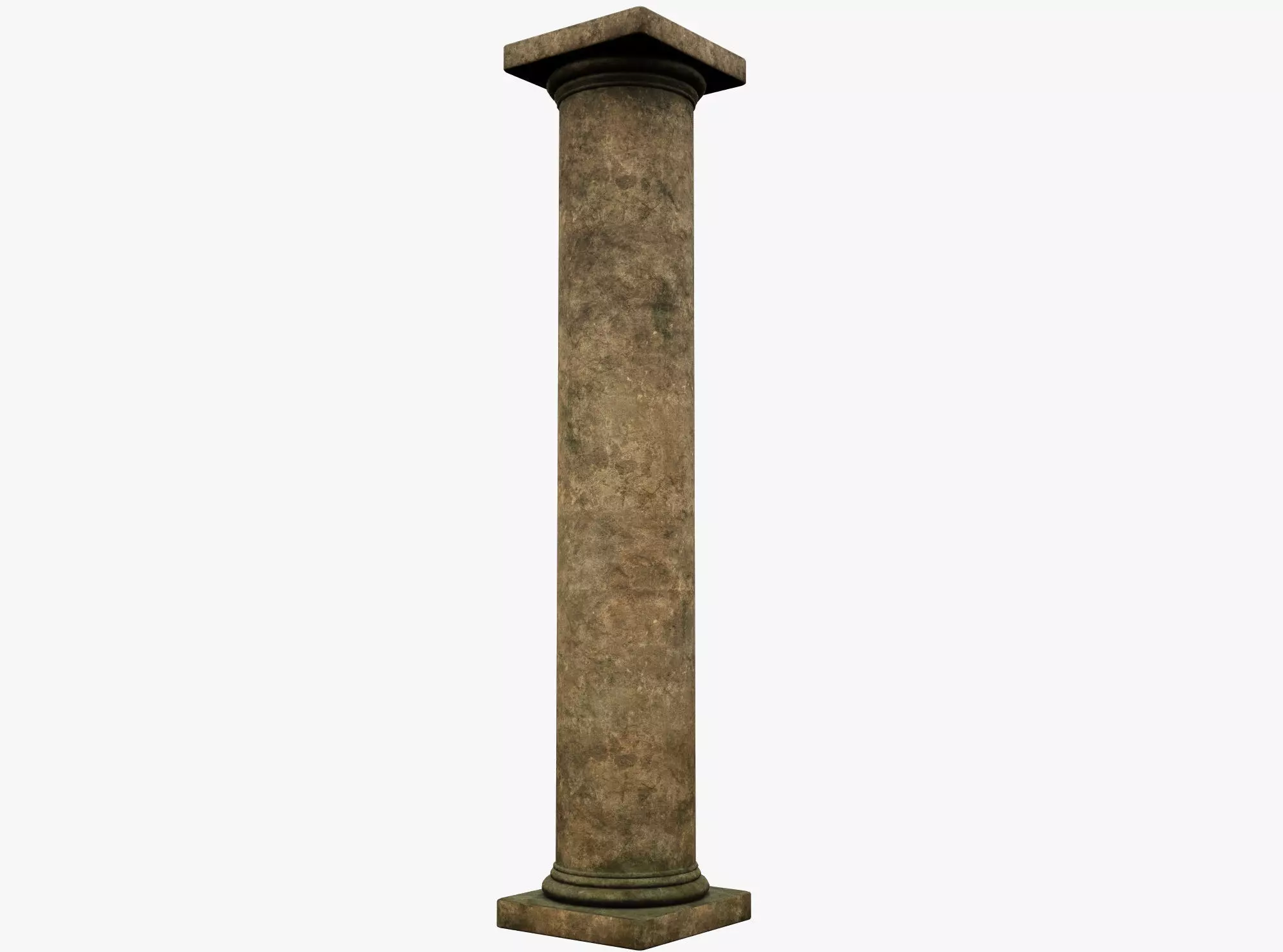 Column stone Low-poly 3D model_0