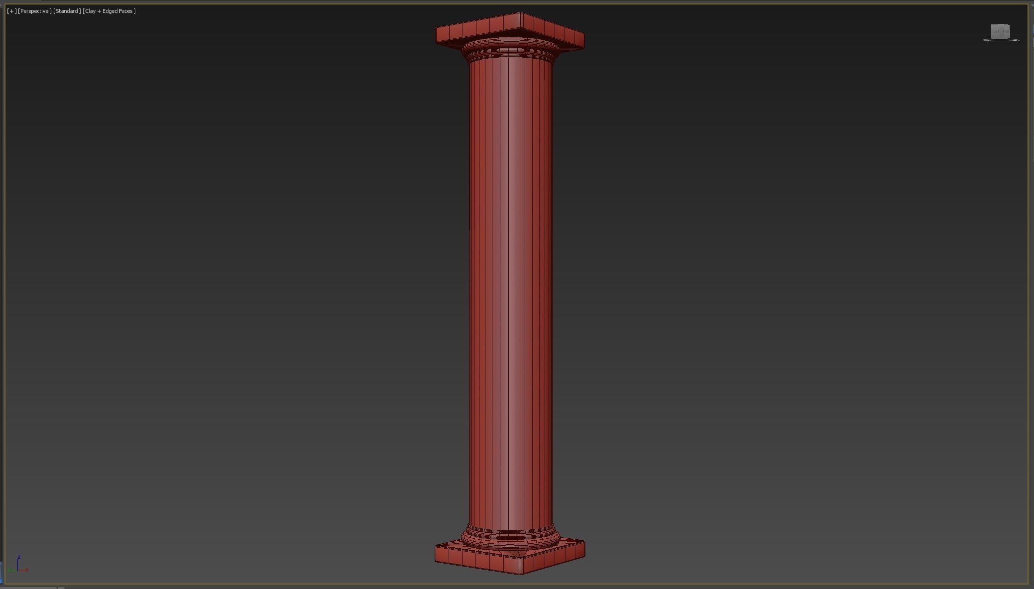 Column stone Low-poly 3D model_5