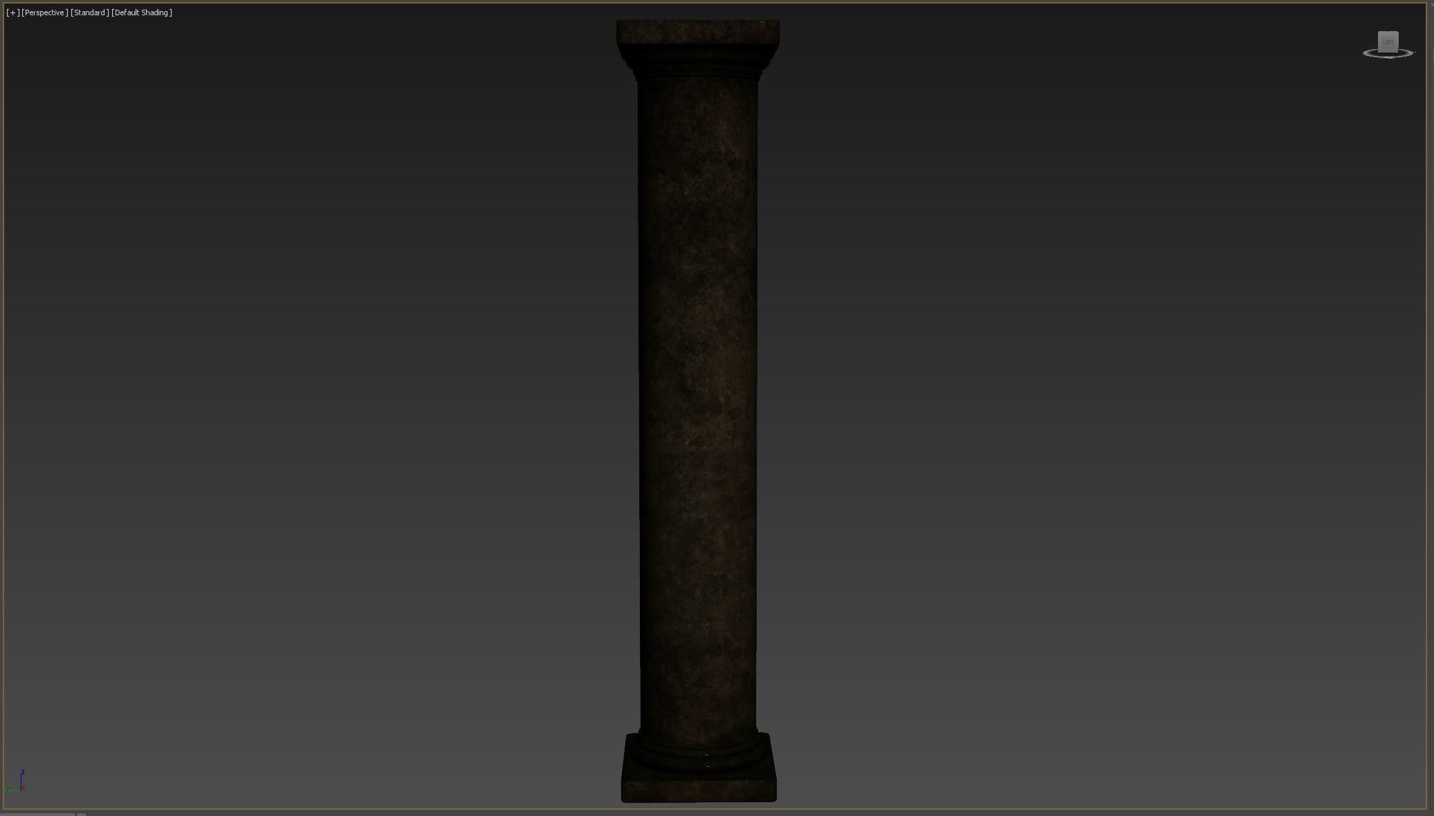 Column stone Low-poly 3D model_7