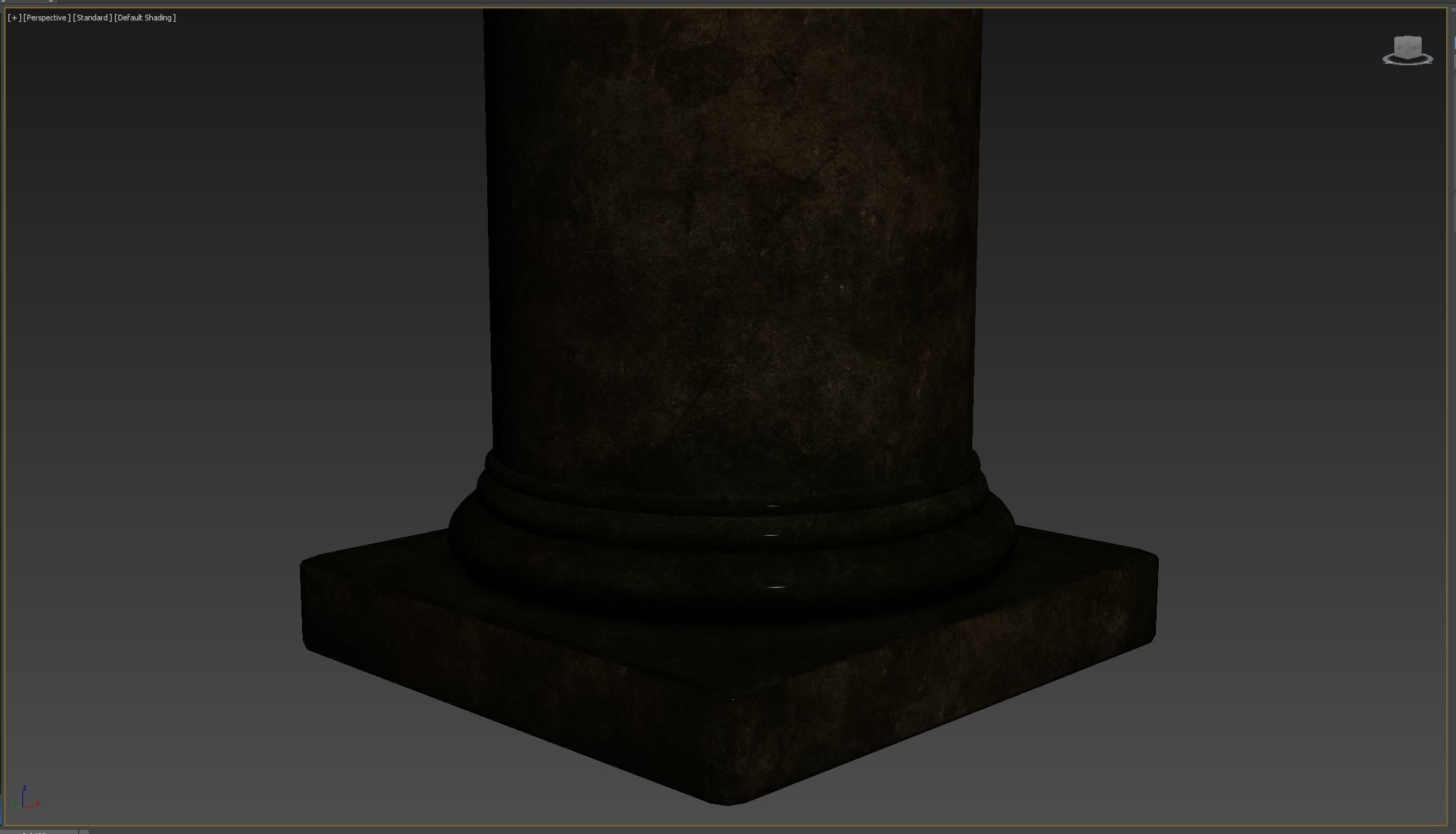 Column stone Low-poly 3D model_9