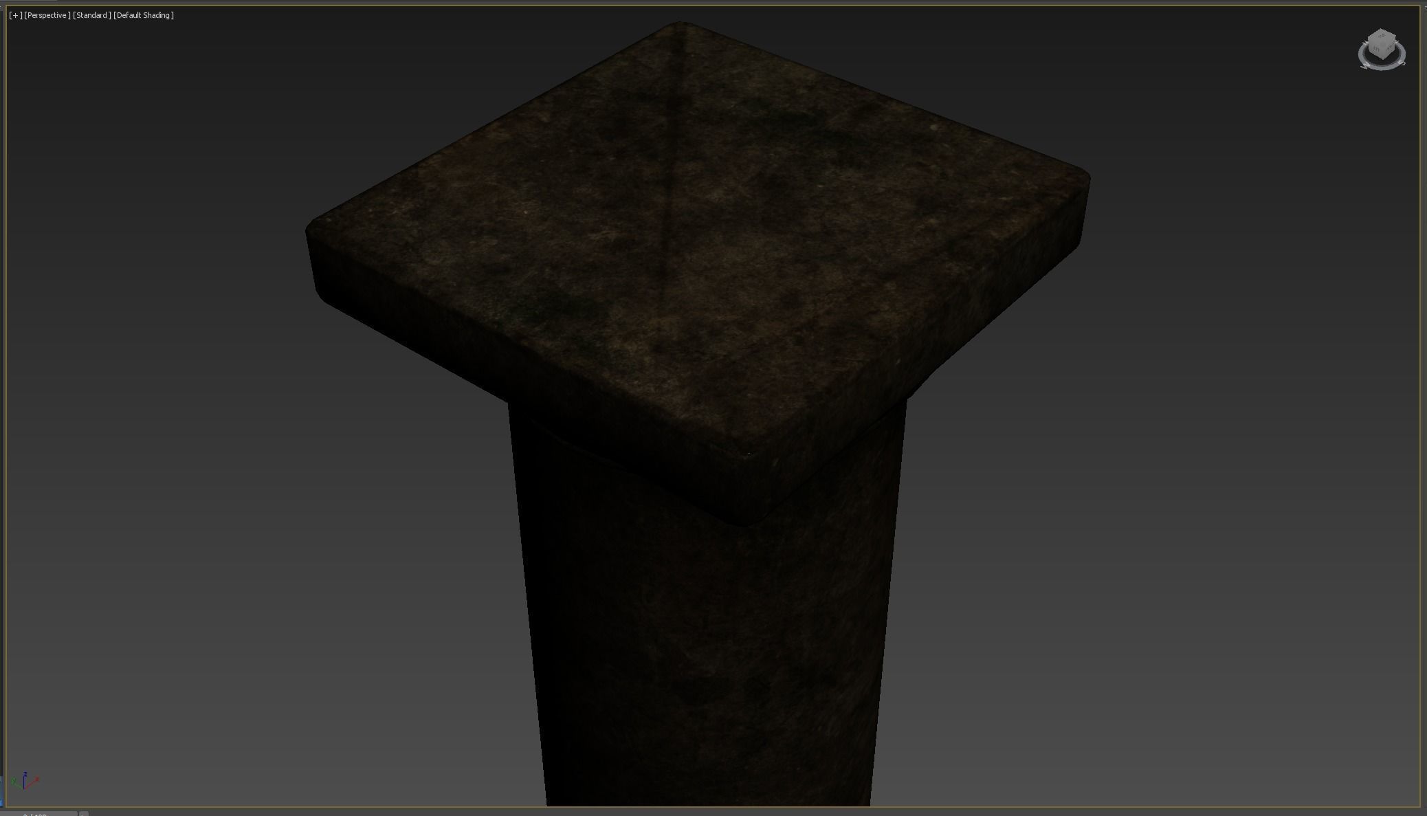 Column stone Low-poly 3D model_8
