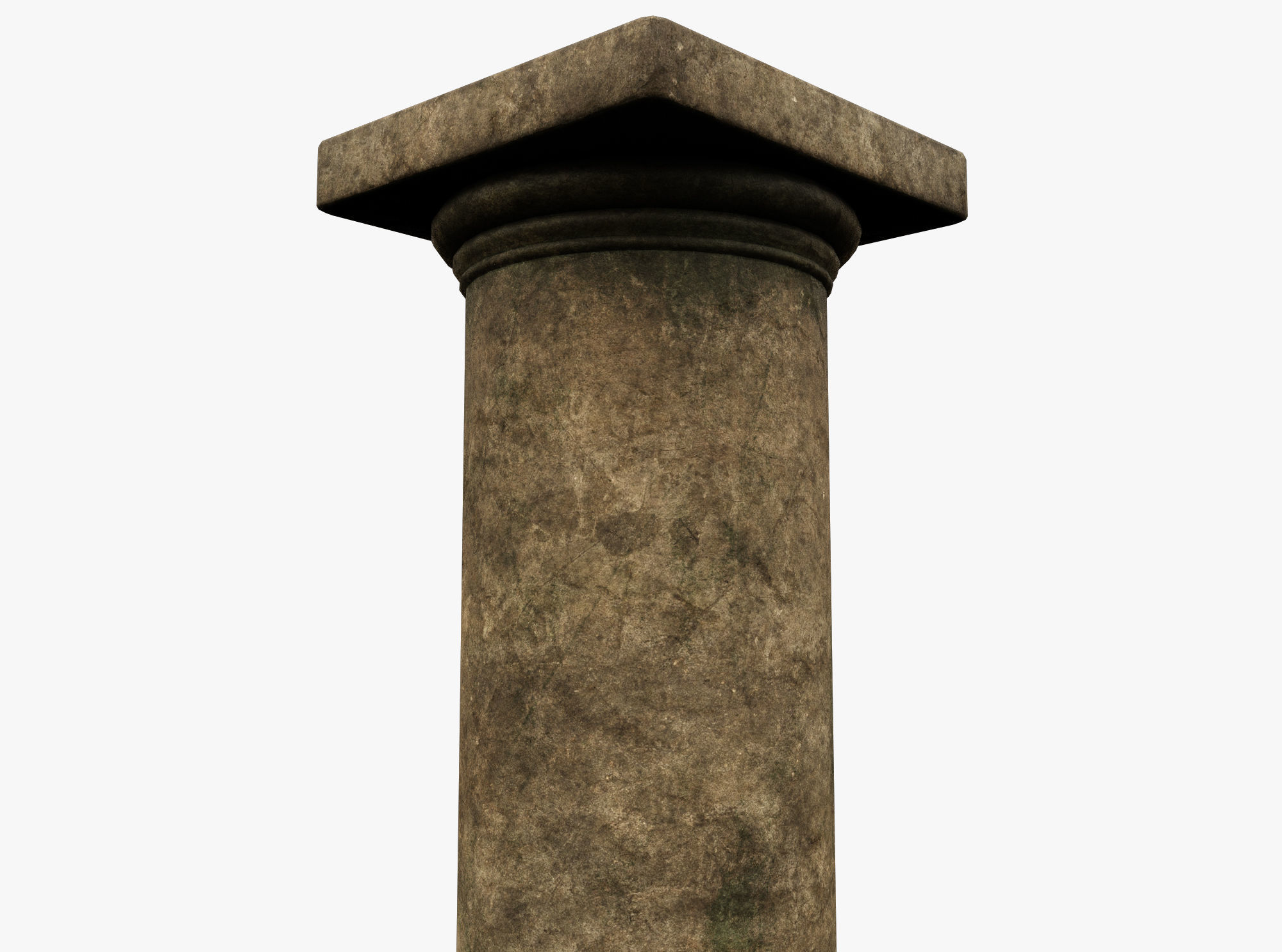Column stone Low-poly 3D model_1