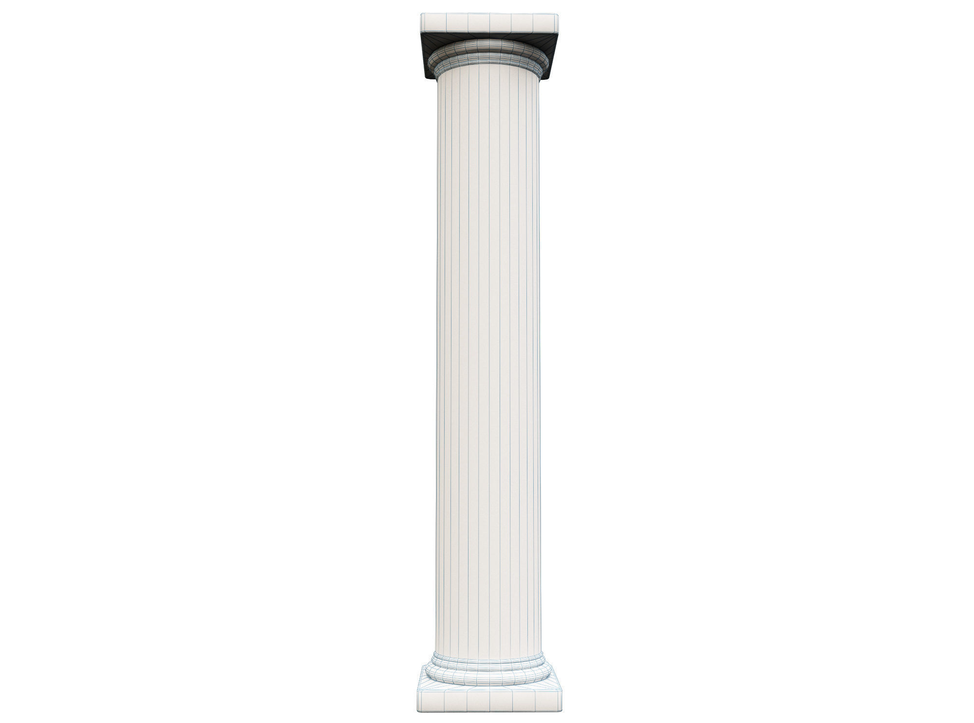 Column stone Low-poly 3D model_4