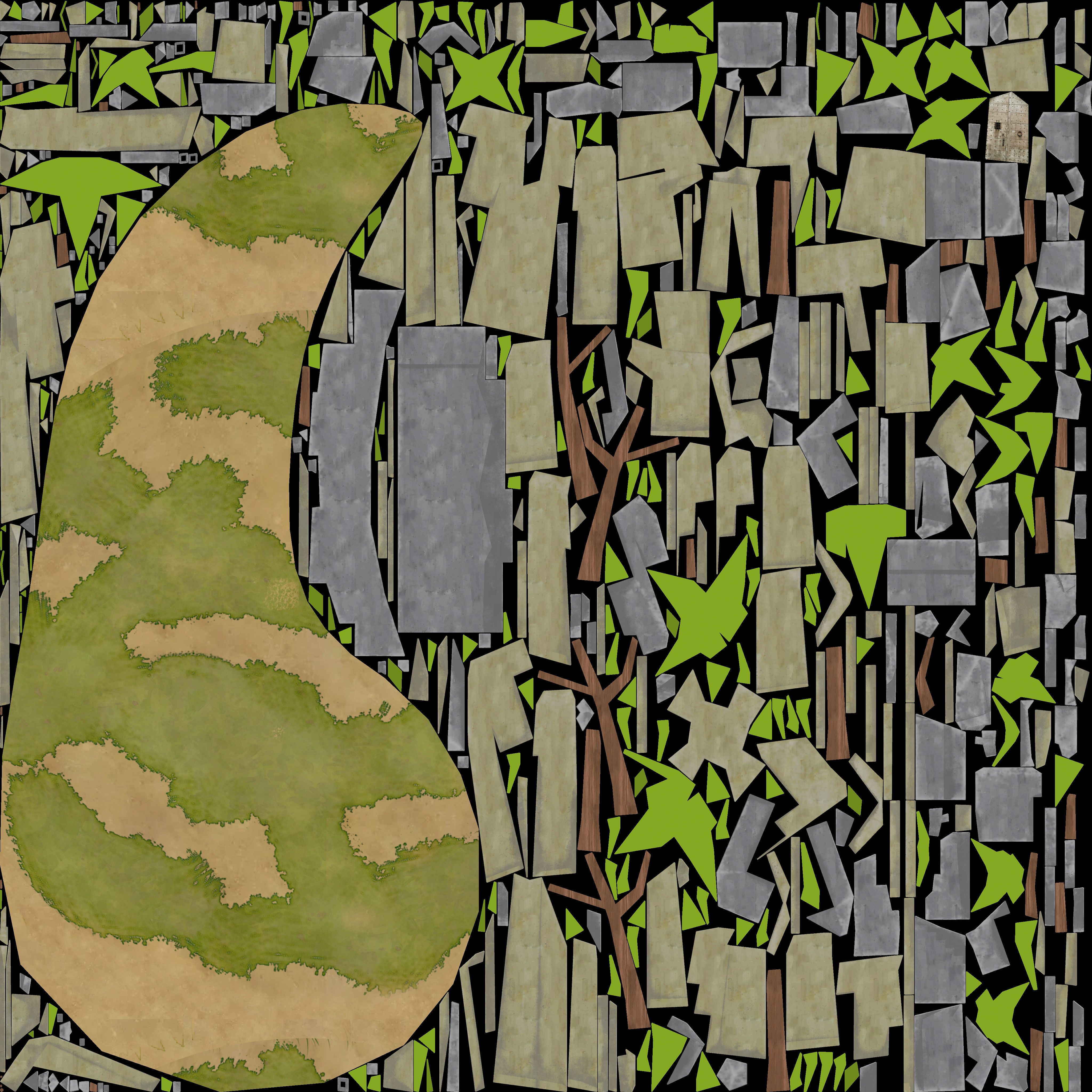 Island cartoon x5 Low-poly 3D model_7