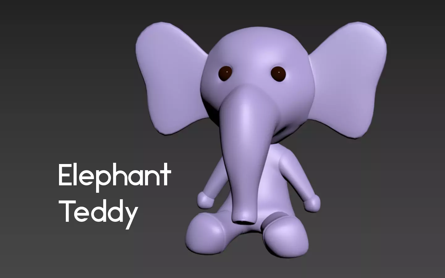 Teddy Elephant - Free 3D model Free low-poly 3D model