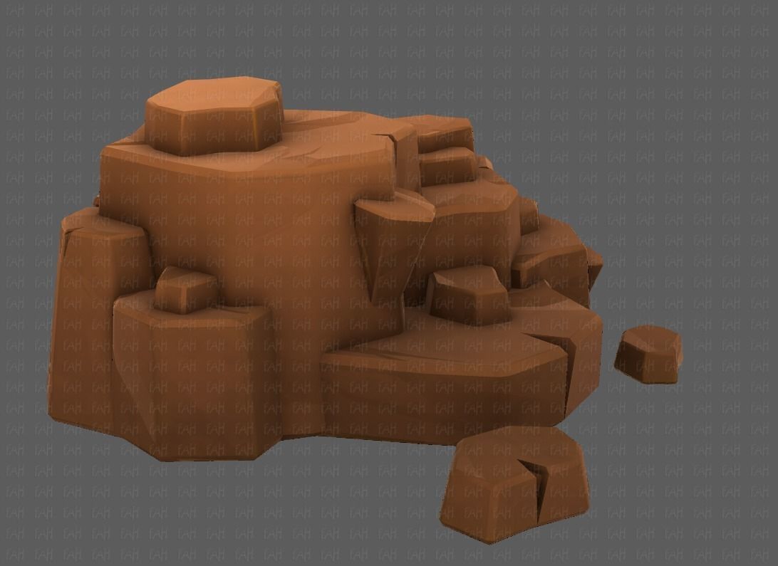 Rocks V04 Low-poly 3D model_2