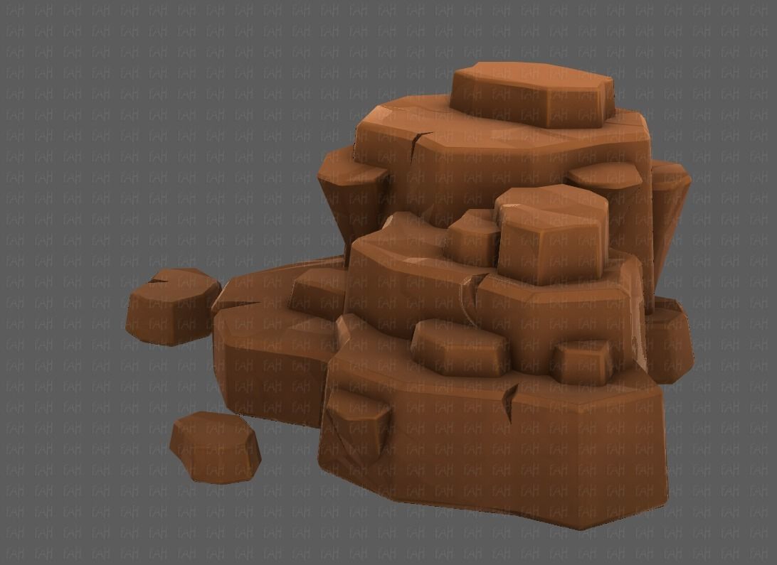 Rocks V04 Low-poly 3D model_7