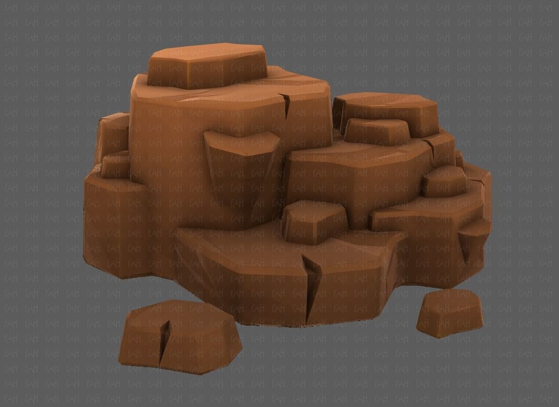 Rocks V04 Low-poly 3D model_1