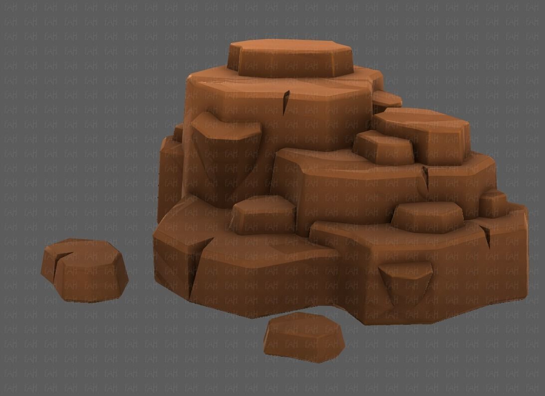 Rocks V04 Low-poly 3D model_8