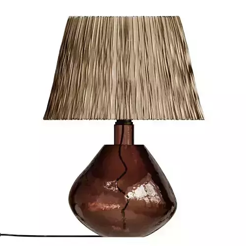 Sandesh Raffia Lampshades Nkuku Baba Brown Glass