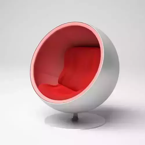 Modern Red White Armchair