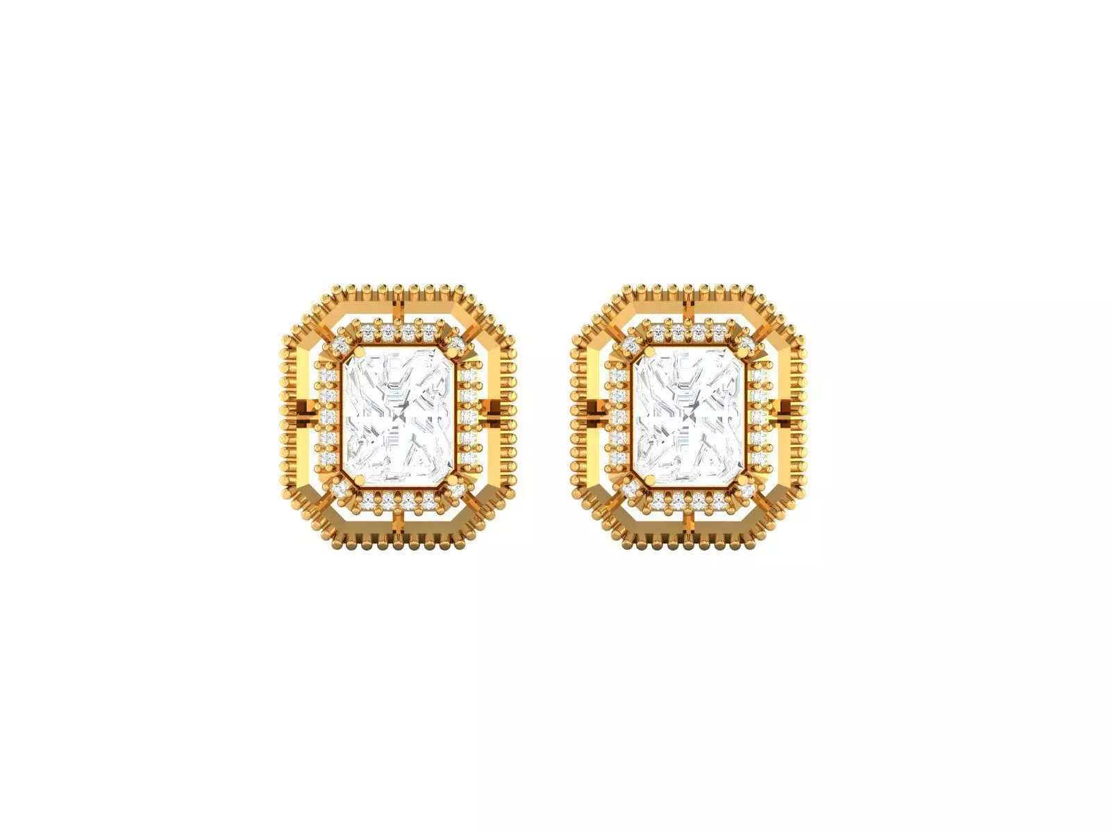 Women earrings 3D print model_0