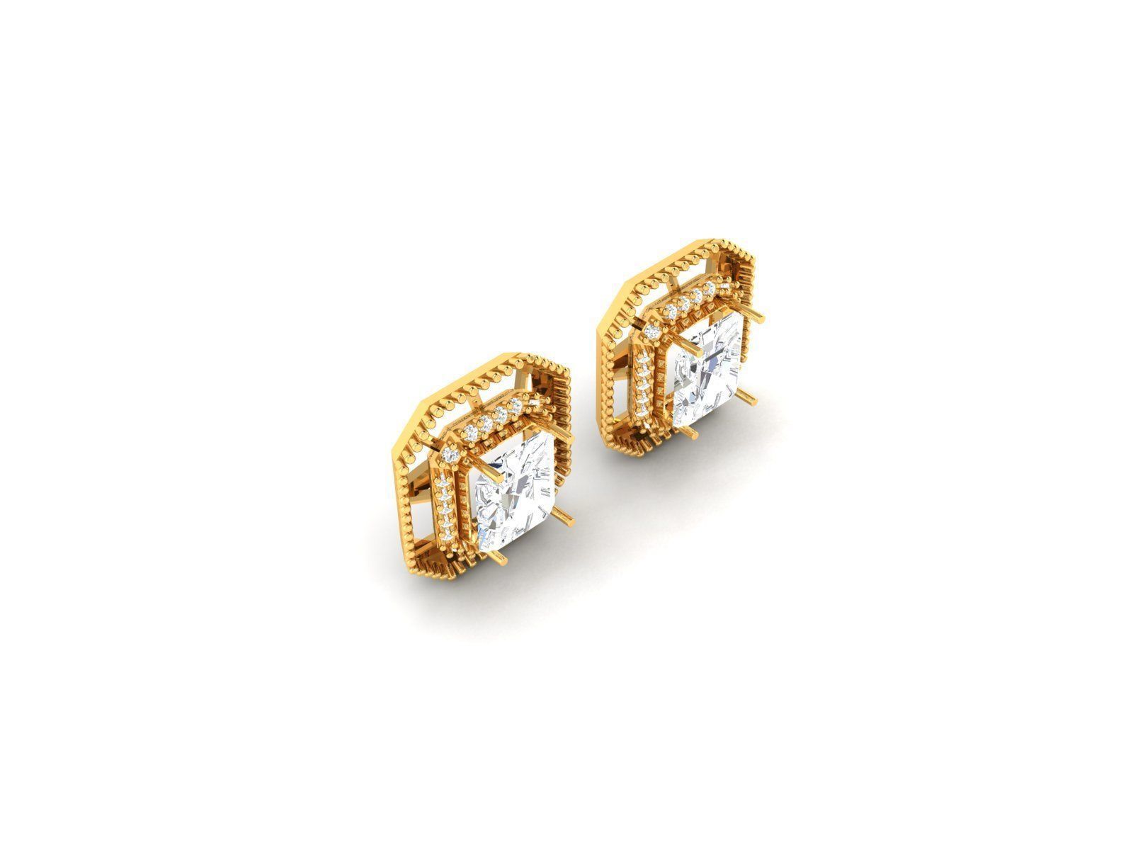 Women earrings 3D print model_1