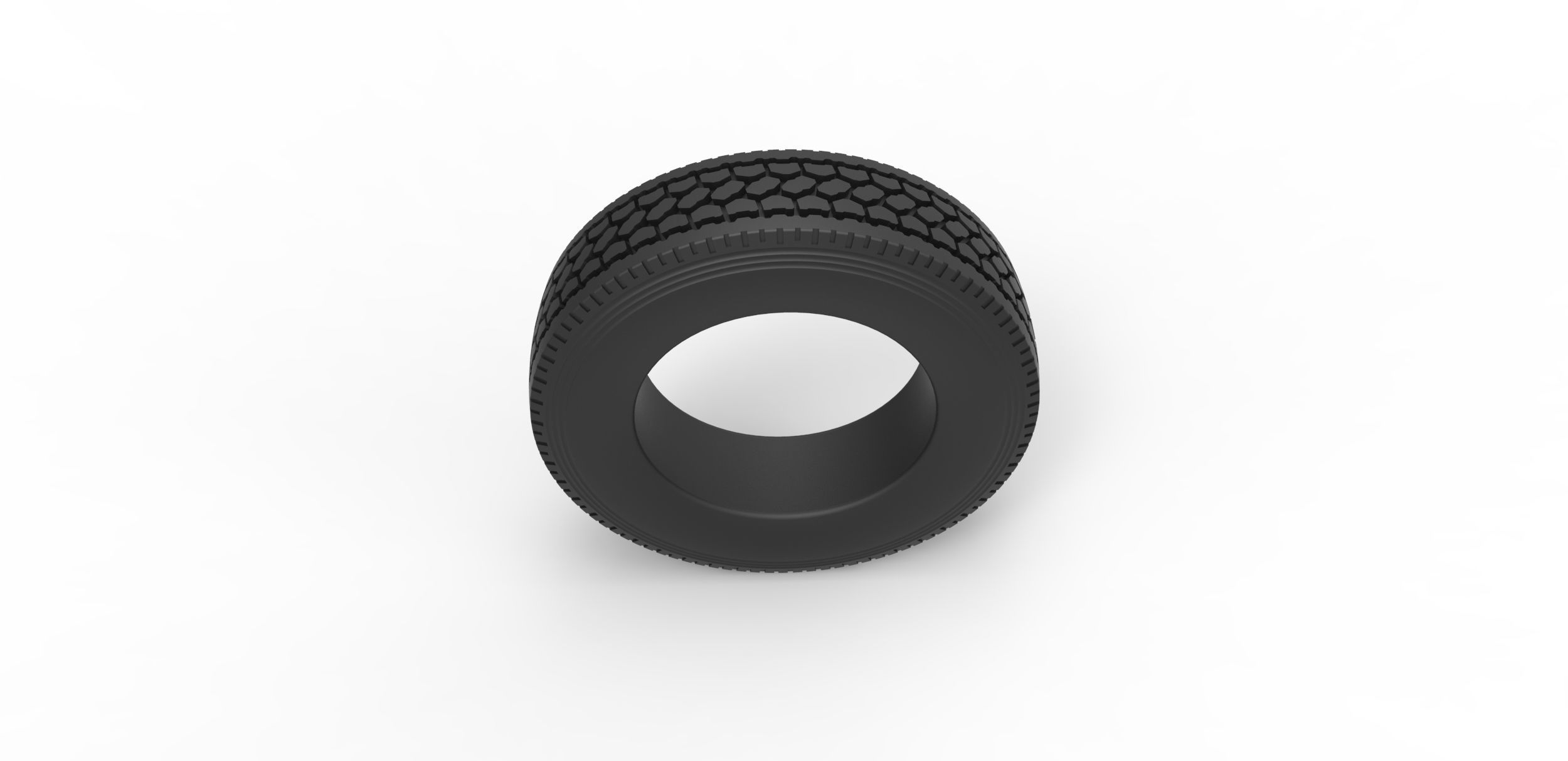 Truck tire Scale 1 to 25 3D print model_5