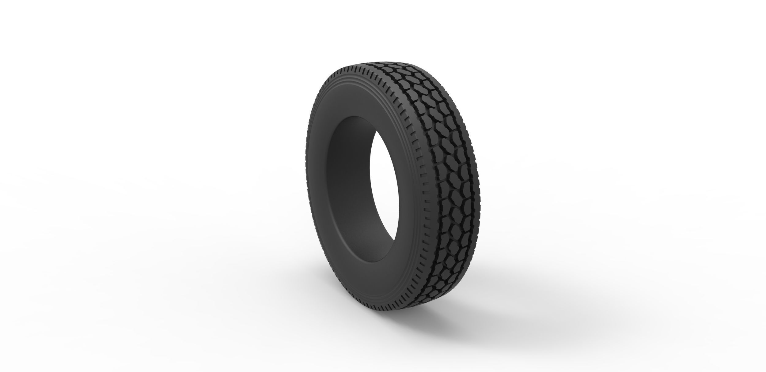 Truck tire Scale 1 to 25 3D print model_7