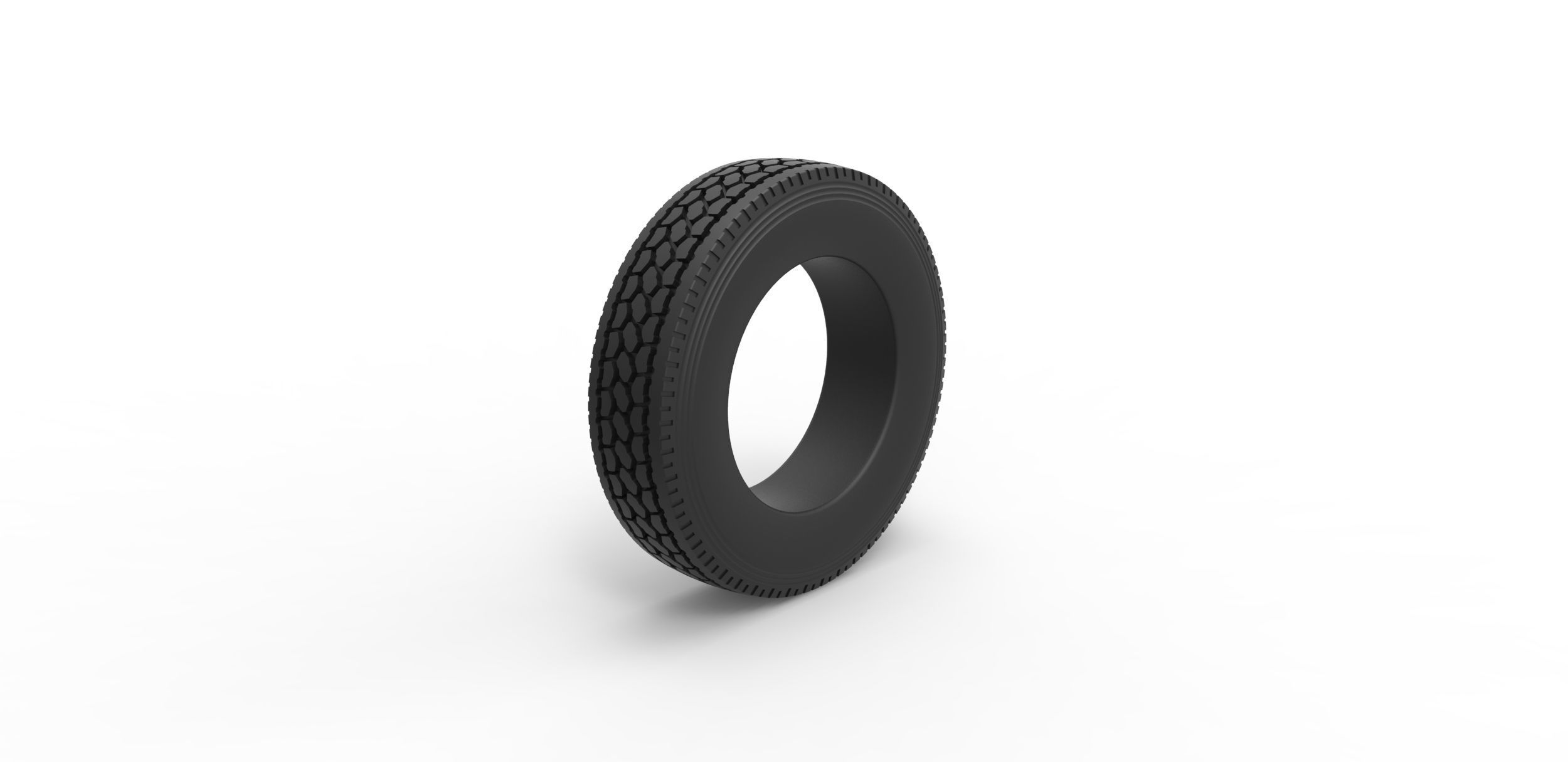 Truck tire Scale 1 to 25 3D print model_1