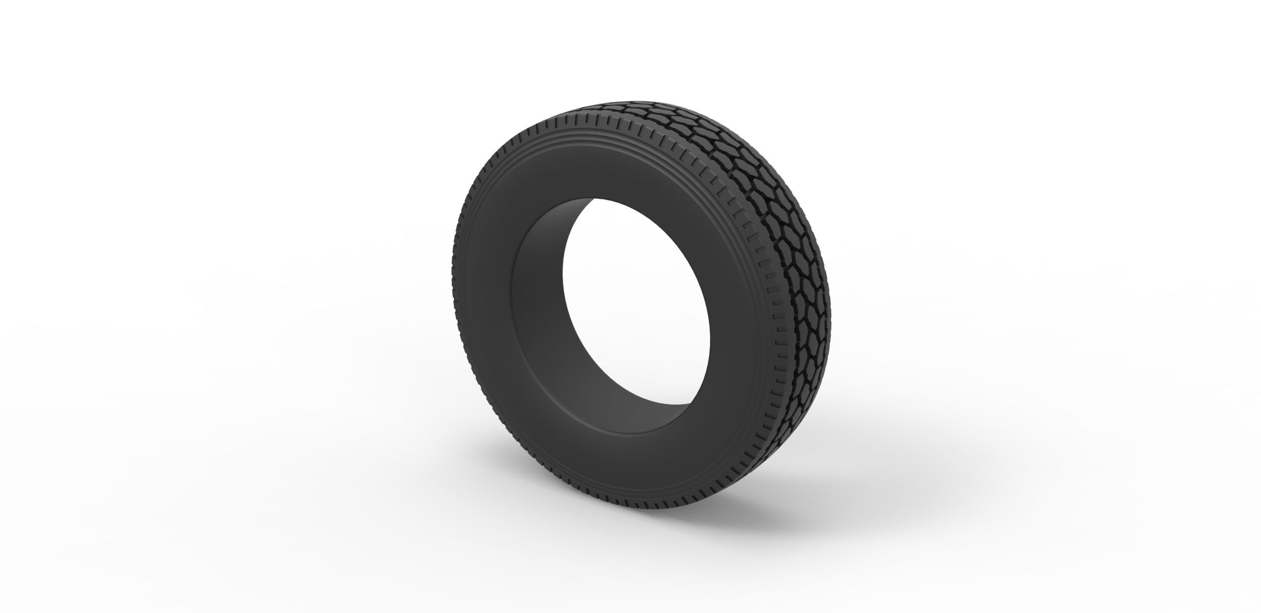 Truck tire Scale 1 to 25 3D print model_6