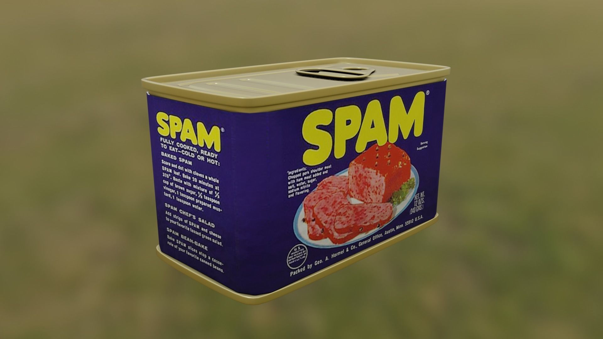 Can Of Spam Free 3D model_6
