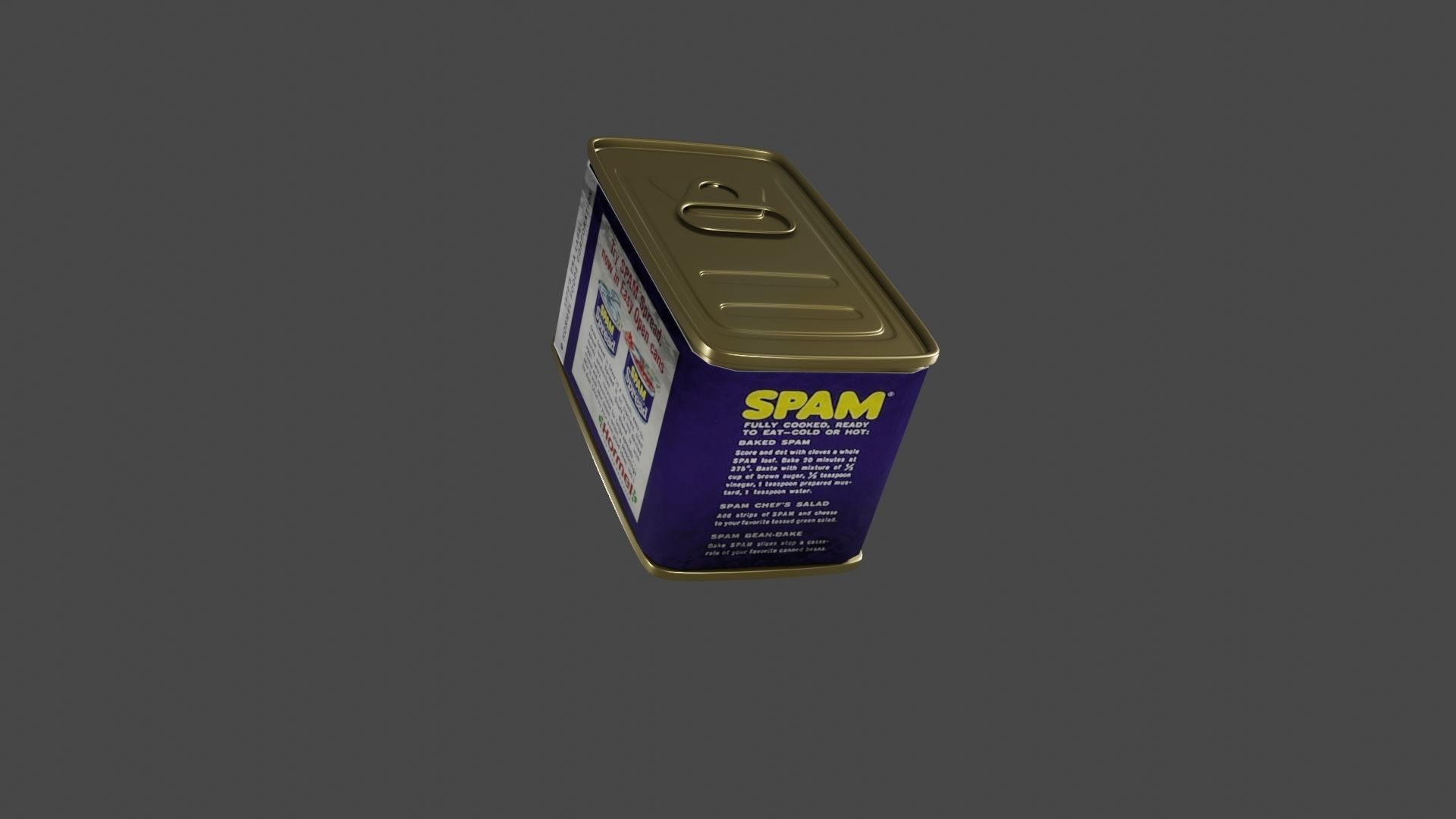 Can Of Spam Free 3D model_13