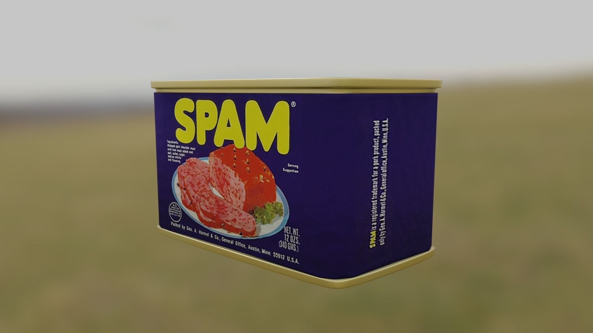 Can Of Spam Free 3D model_3