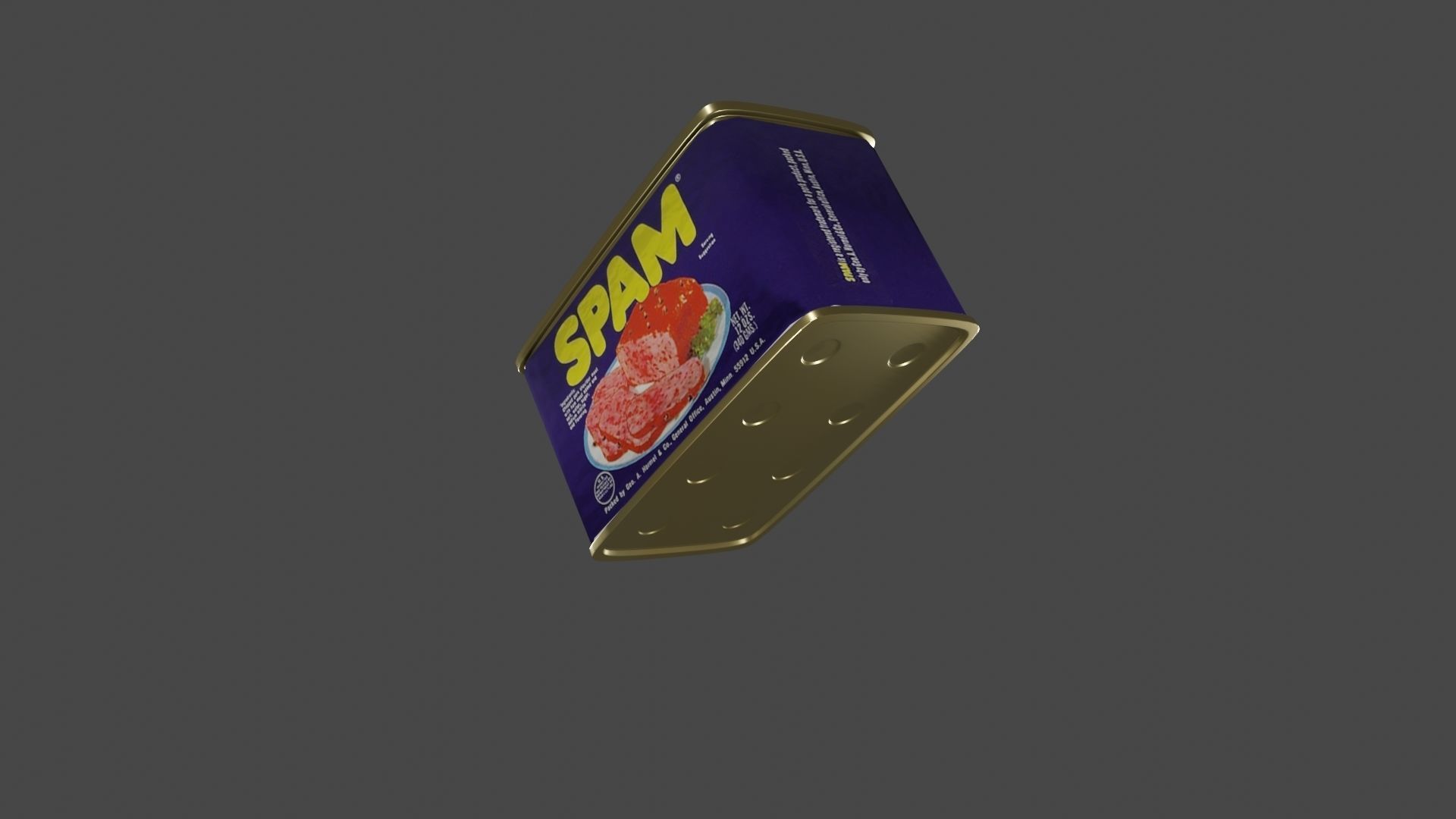 Can Of Spam Free 3D model_11