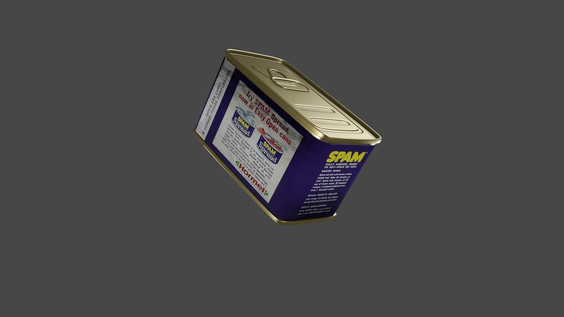 Can Of Spam Free 3D model_12