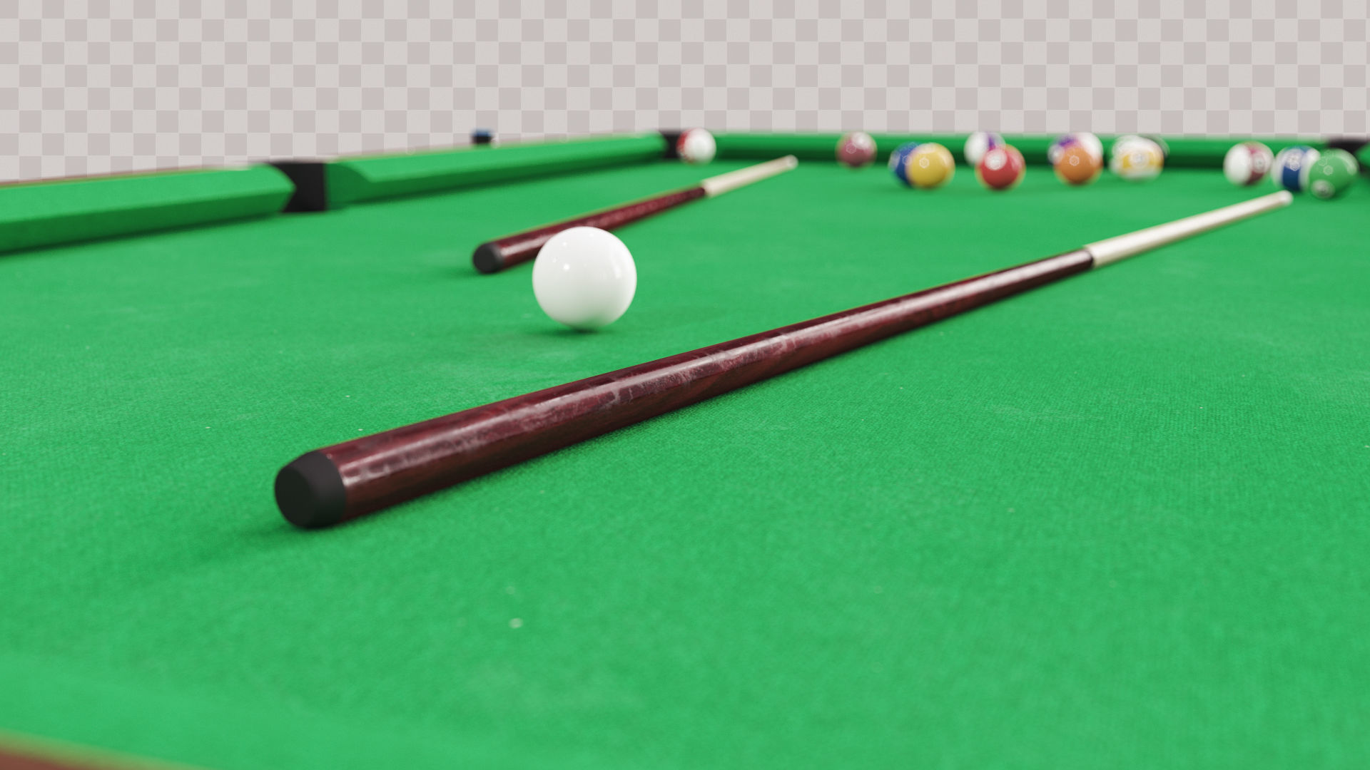 Brunswick Gold Crown Billiard Table Low-poly 3D model_14