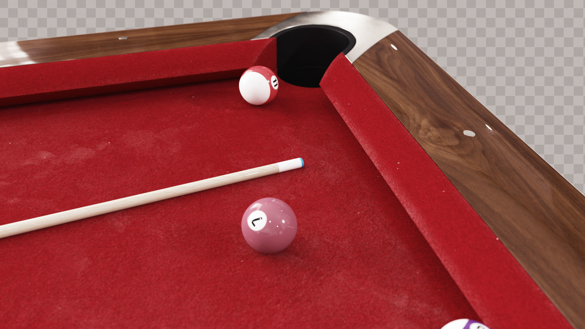 Brunswick Gold Crown Billiard Table Low-poly 3D model_18