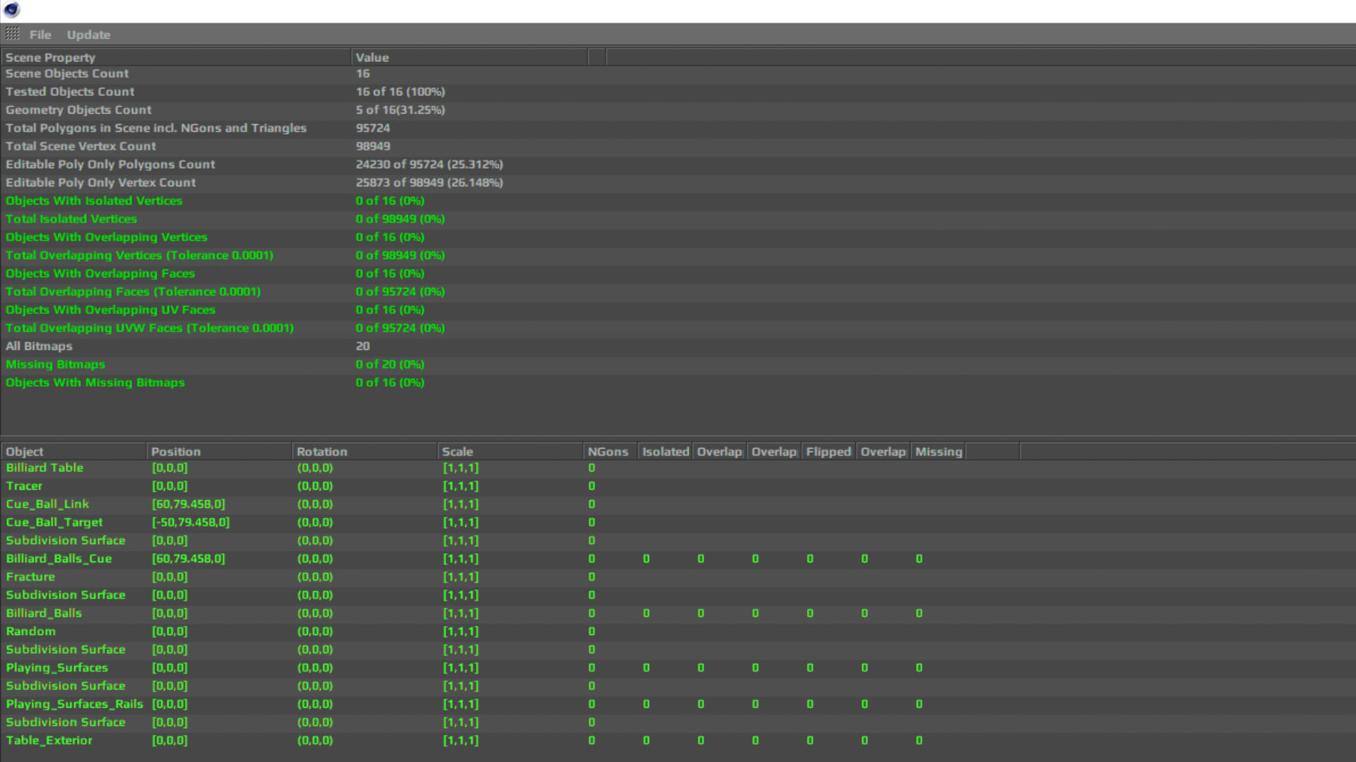 Brunswick Gold Crown Billiard Table Low-poly 3D model_28