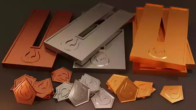 Fire Nation Currency - Avatar The Last Air Bender Low-poly 3D model