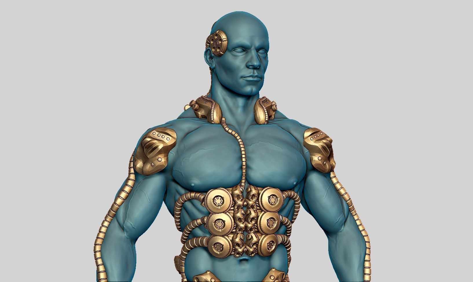 human robot  anatomy a01 3D print model 3D print model_3