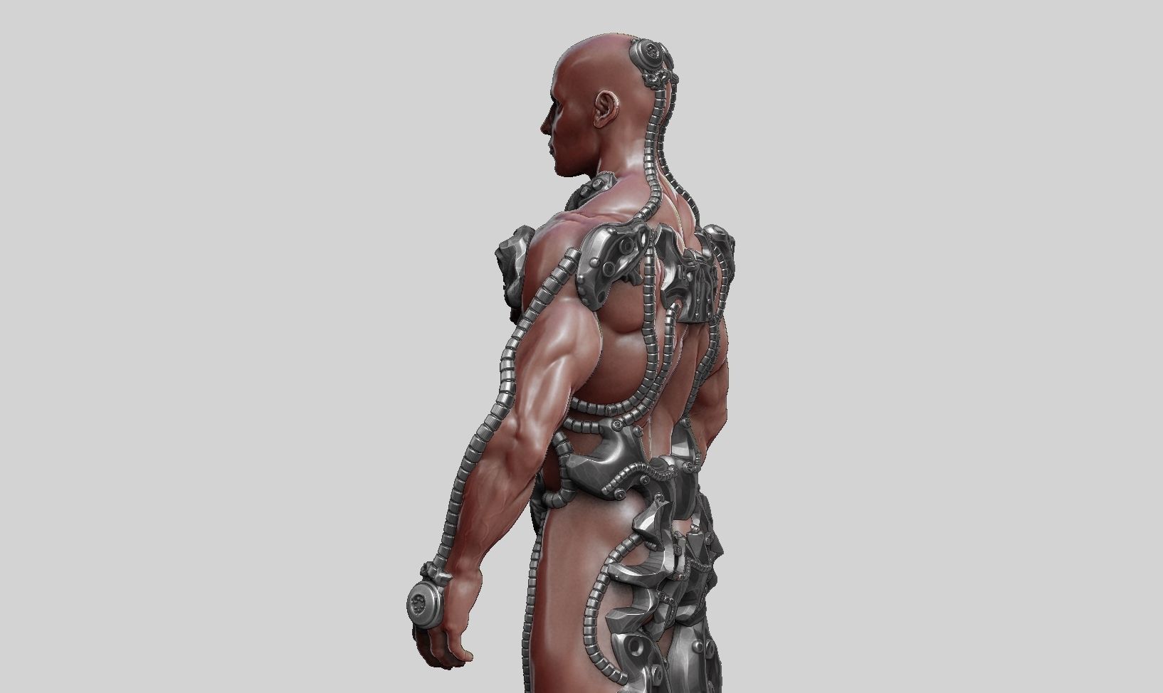 human robot  anatomy a01 3D print model 3D print model_19