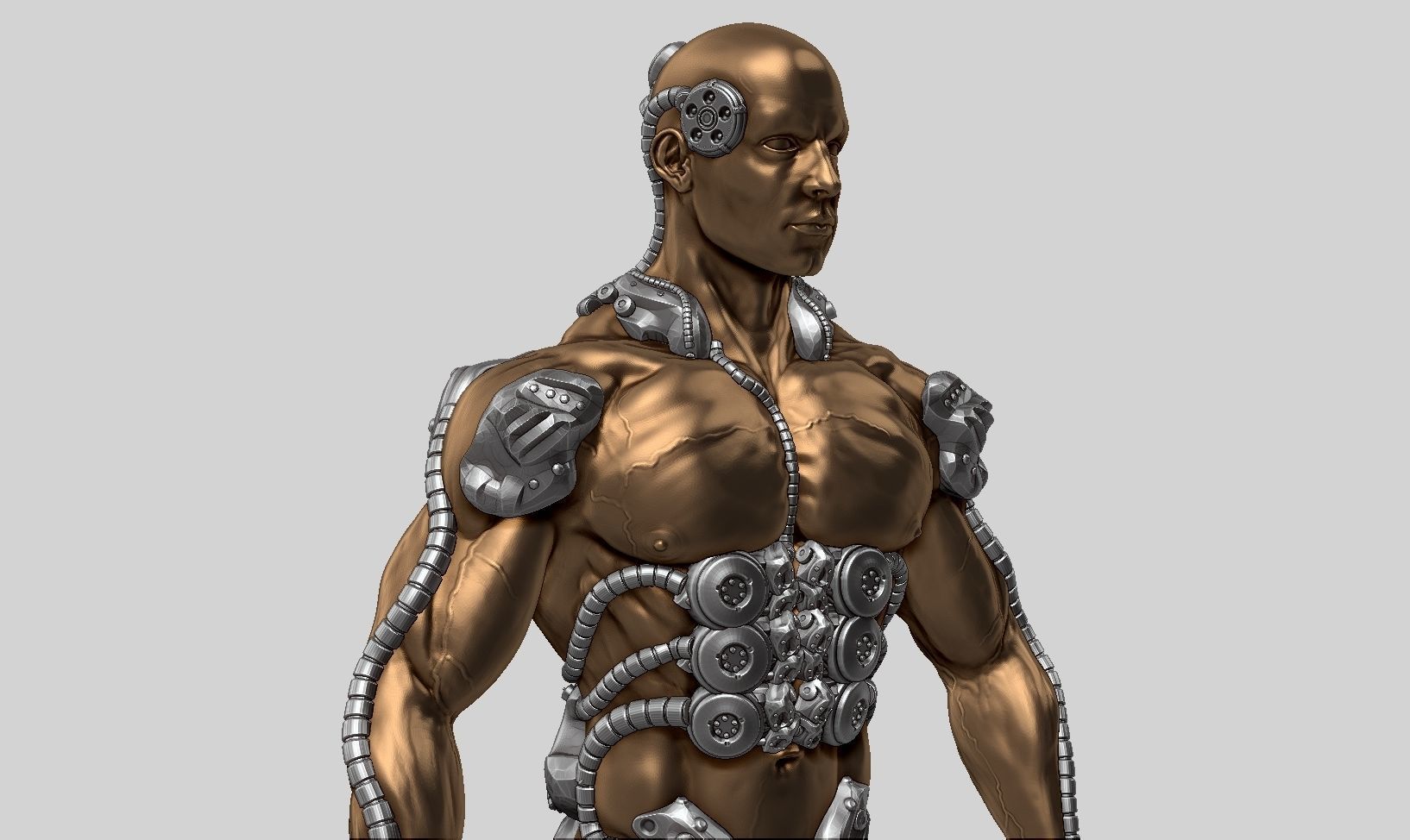 human robot  anatomy a01 3D print model 3D print model_8