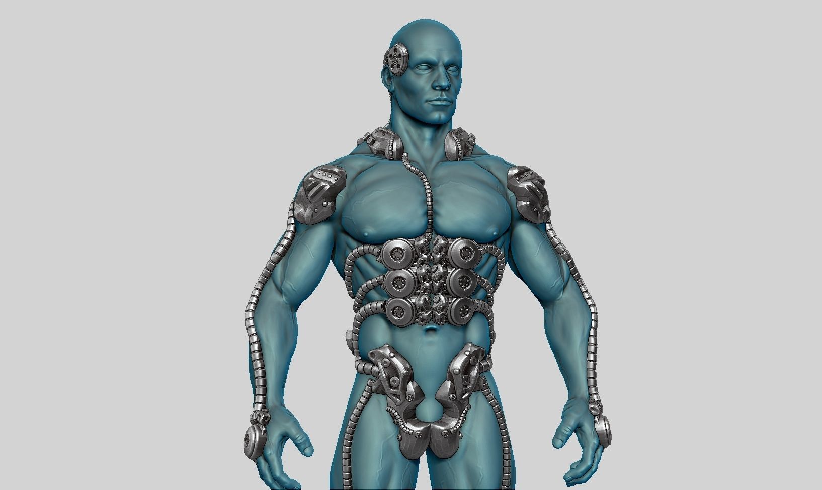 human robot  anatomy a01 3D print model 3D print model_5