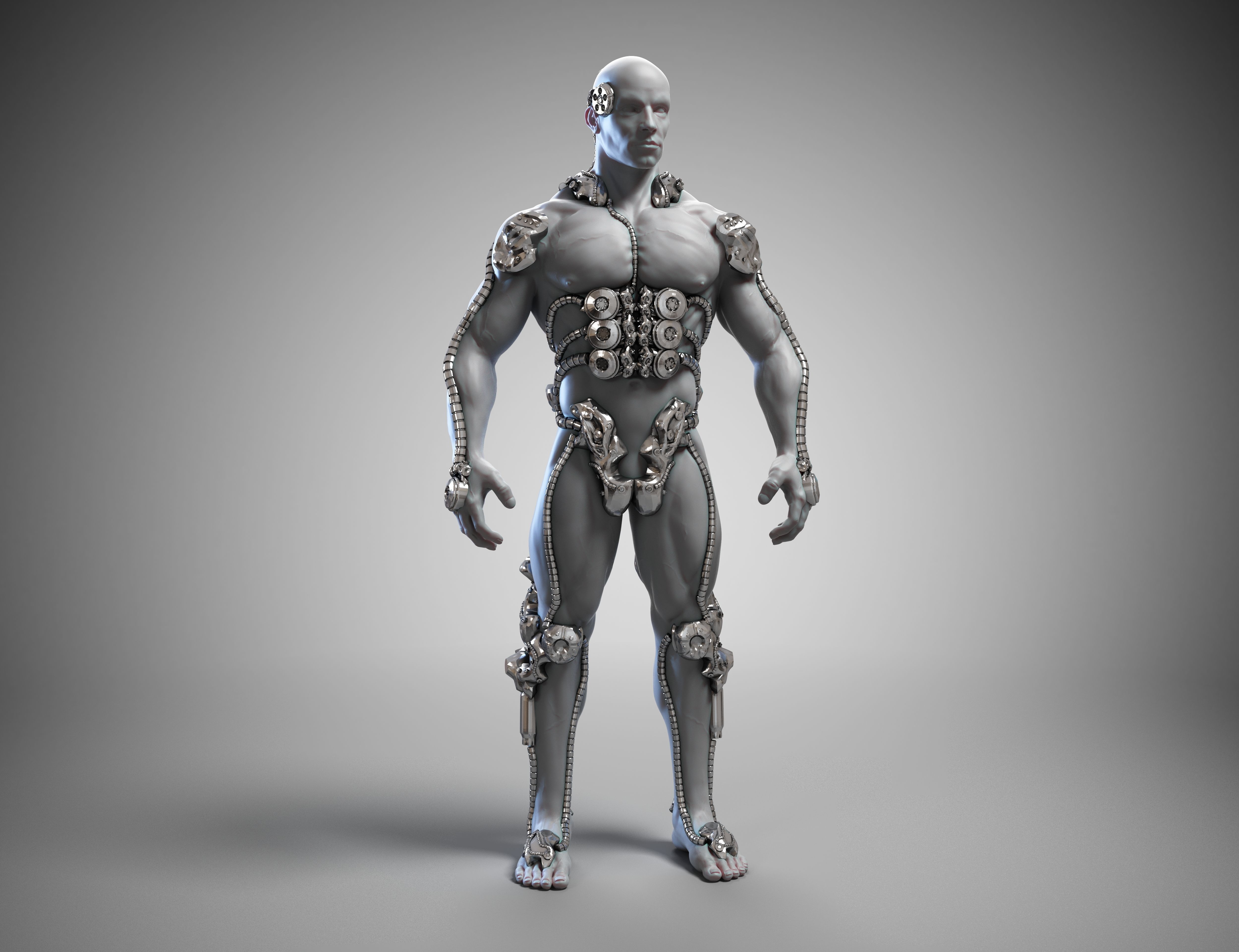 human robot  anatomy a01 3D print model 3D print model_1