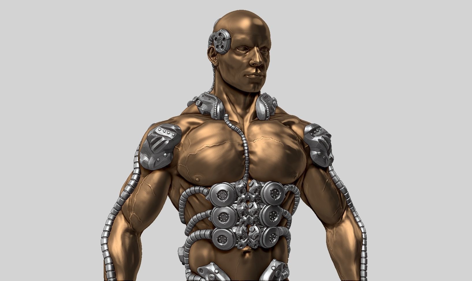 human robot  anatomy a01 3D print model 3D print model_7