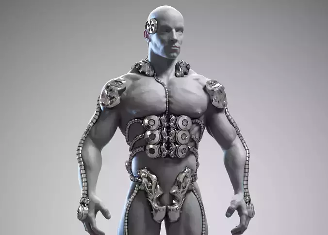 human robot  anatomy a01 3D print model 3D print model
