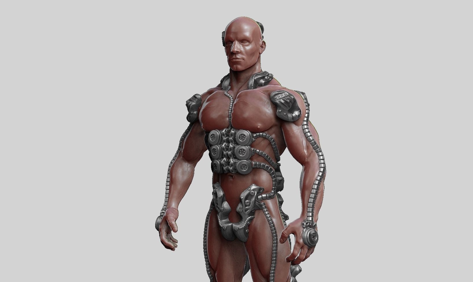 human robot  anatomy a01 3D print model 3D print model_20