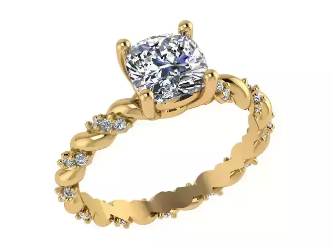 Ring281 gold diamond engagement ring