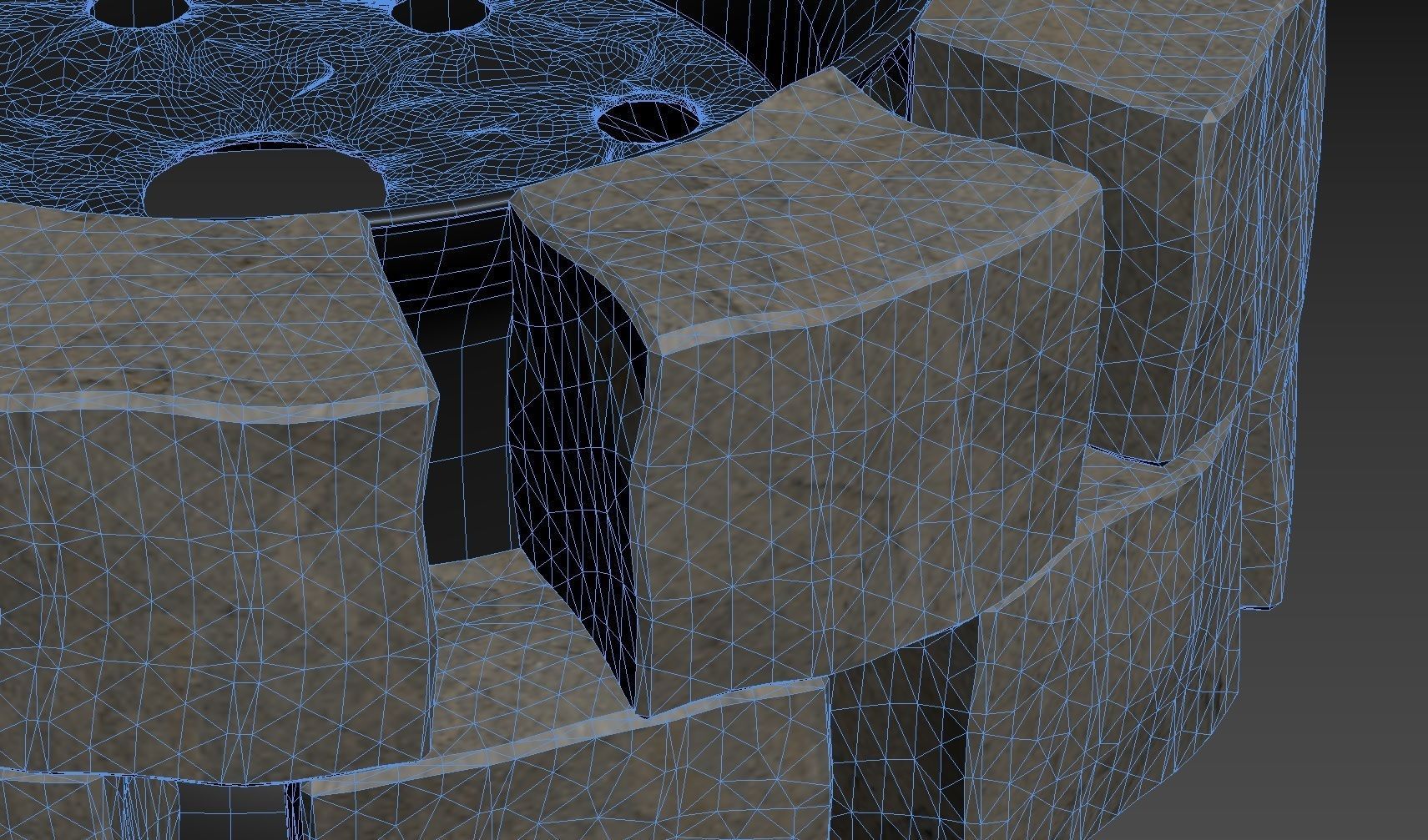 BRAZIER concrete fire pit made of bricks Free 3D model_5