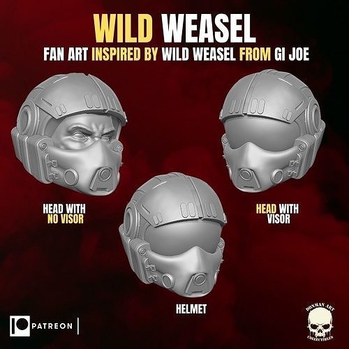 Wild Weasel fan art head for action figures 3D print model