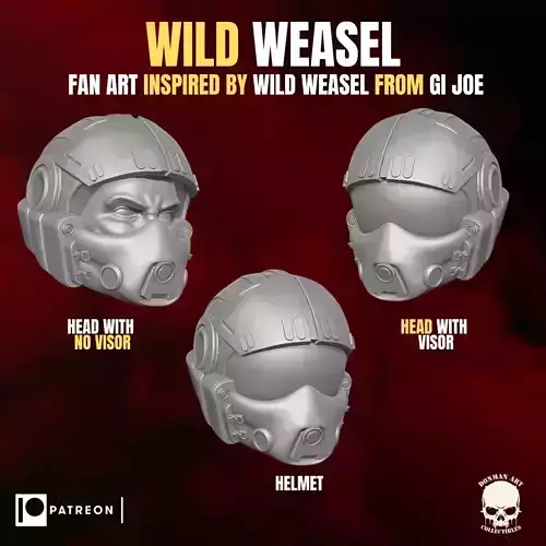 Wild Weasel fan art head for action figures 3D print model