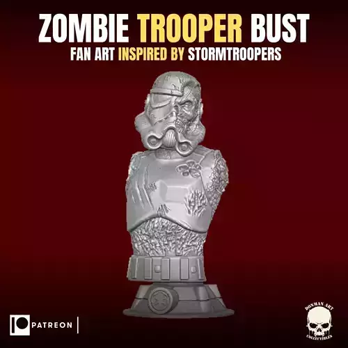 Zombie Trooper Bust