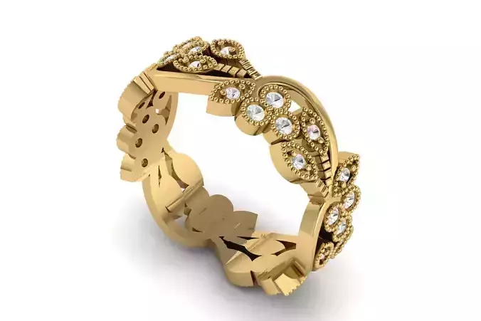 Vintage Style Wedding Eternity Ring R 145