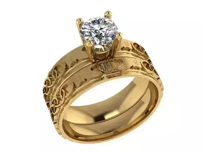 Ring286 gold engagement ring with oval cut diamond