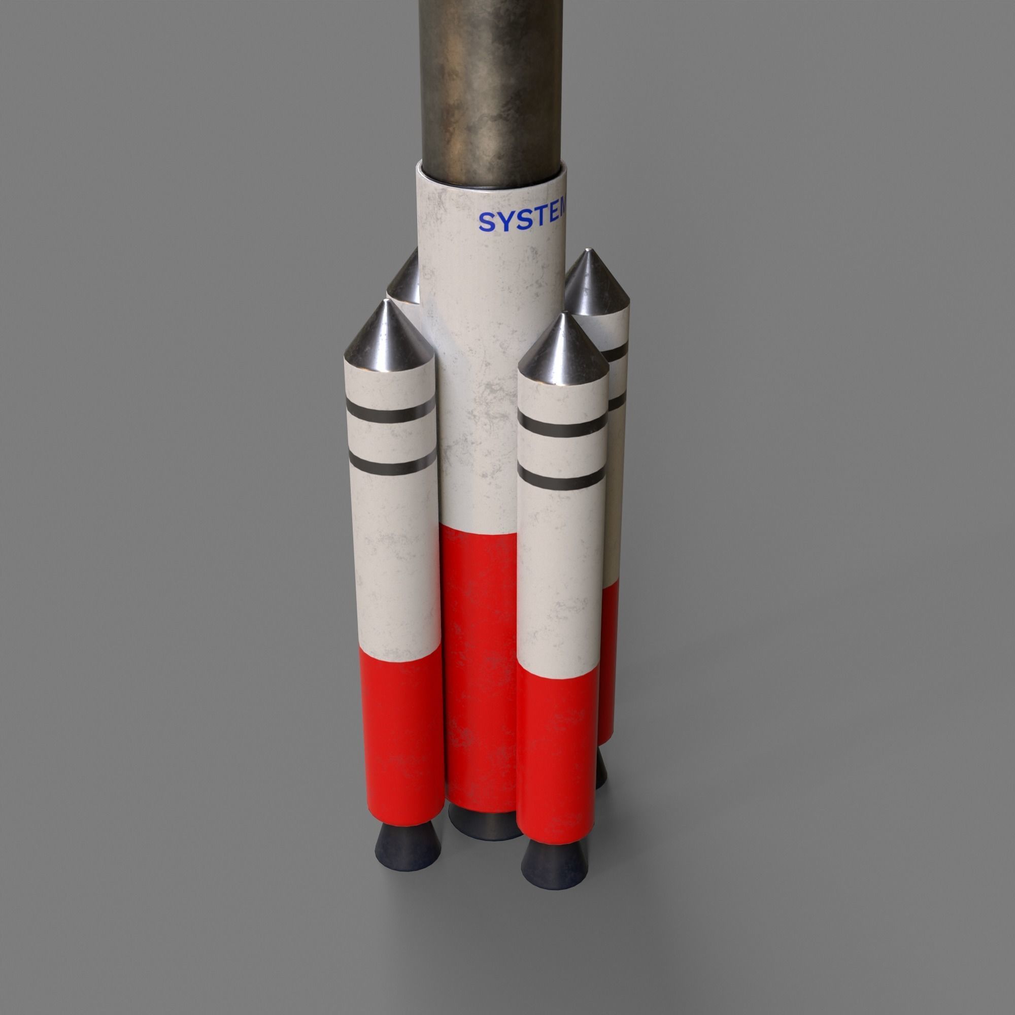 A low-poly 3D model of a simple model of a space rocket Low-poly 3D model_4